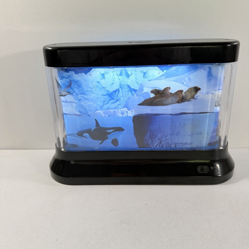 Discovery Kids Arctic Lamp 360 Motion Rotating Night Light Orcas Battery WORKS